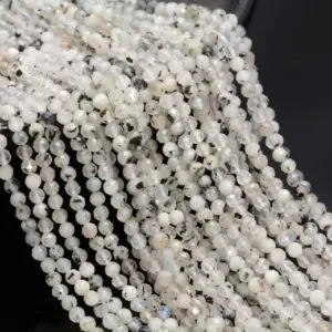 Shop Rainbow Moonstone Faceted Beads! 2MM Rainbow Moonstone Gemstone Micro Faceted Round Grade A Beads 15.5inch BULK LOT 1,6,12,24 and 48 (80010152-A195) | Natural genuine faceted Rainbow Moonstone beads for beading and jewelry making.  #jewelry #beads #beadedjewelry #diyjewelry #jewelrymaking #beadstore #beading #affiliate #ad