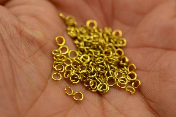 300 Pieces  Raw Brass  3 Mm Jump Ring Findings
