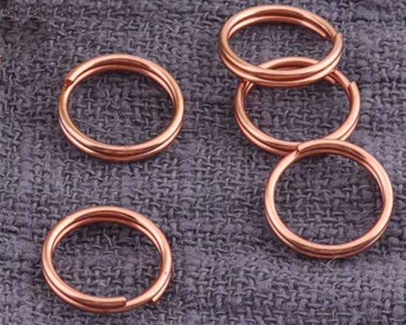 300pcs  Rose Gold  Plated Split Jump Rings，small Split Jumpring，round Split Ring，jump Ring，double Ring，open Jump Ring - 1/4" ( 8mm)