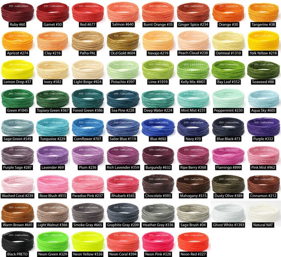 140 Colors – 30ft Linhasita 1mm Waxed Polyester Cord, Waxed Thread, Macrame, Knotting String, Leather Sewing, Beading Thread, Kumihimo Cord