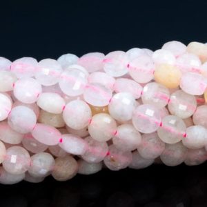 Shop Morganite Bead Shapes! 3-4MM Beryl Morganite Aquamarine Beads Faceted Flat Round Button AA Genuine Natural Gemstone Loose Beads 15" / 7.5" Bulk Lot Options(111700) | Natural genuine other-shape Morganite beads for beading and jewelry making.  #jewelry #beads #beadedjewelry #diyjewelry #jewelrymaking #beadstore #beading #affiliate #ad