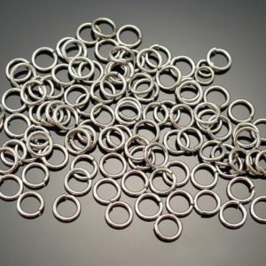 Shop Jump Rings! 5001032 / Over 100pcs (About 7g) /  0.8mm Thickness, 4mm Inner diameter / Jump Ring / Rhodium Plated Brass | Shop jewelry making and beading supplies, tools & findings for DIY jewelry making and crafts. #jewelrymaking #diyjewelry #jewelrycrafts #jewelrysupplies #beading #affiliate #ad