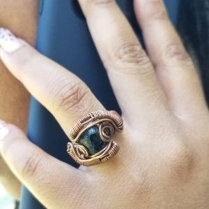 Black tourmaline ring, tourmaline protection jewelry, 5g blocker tourmaline copper ring, black tourmaline jewelry, tourmaline jewelry. | Natural genuine Array rings, simple unique handcrafted gemstone rings. #rings #jewelry #shopping #gift #handmade #fashion #style #affiliate #ad