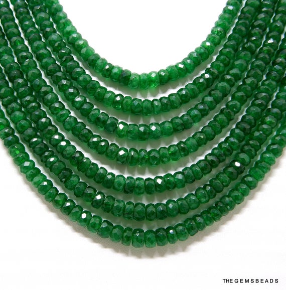 6/9/15 Pcs Natural Beryl Emerald Green Beads, 4mm To 5mm Nicely Faceted Vivid Green Beryl Beads, Get 50% Off Bridal Jewelry Supplies Sale.