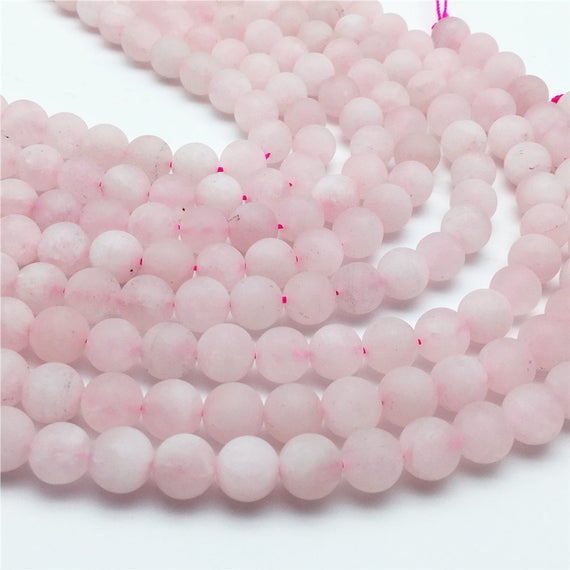 6mm 8mm 10mm 12mm Matte Rose Quartz Round Beads ,gemstone Loose Beads