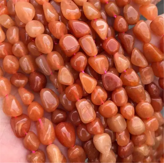 8 Mm 10mm Orange Aventurine Matte Round Beads ,gemstone Beads, Wholesale Beads , Full Strand
