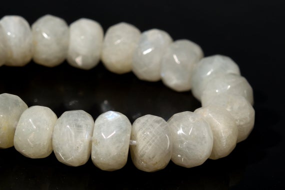 7-8x4mm Rainbow Moonstone Beads India A Genuine Natural Half Strand Faceted Rondelle Loose Beads 7.5" Bulk Lot Options (107202h-2311)