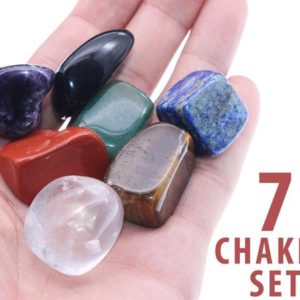 Shop Chakra Stone Sets! 7 Chakra Crystal Set with Lapis | Shop jewelry making and beading supplies, tools & findings for DIY jewelry making and crafts. #jewelrymaking #diyjewelry #jewelrycrafts #jewelrysupplies #beading #affiliate #ad
