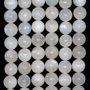 Shop Rainbow Moonstone Beads! 8mm Rainbow Moonstone Gemstone Grade AA Round Loose Beads 7.5 inch Half Strand (90191692-94) | Natural genuine beads Rainbow Moonstone beads for beading and jewelry making.  #jewelry #beads #beadedjewelry #diyjewelry #jewelrymaking #beadstore #beading #affiliate #ad