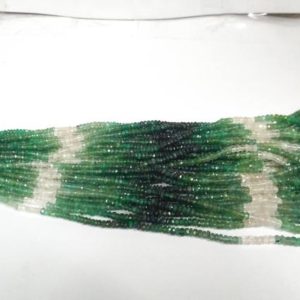 Shop Emerald Faceted Beads! Natural Precious Emerald Shaded Faceted Rondelle Gemstone Beads Strand, Shaded Emerald Jewelry Making Stone Beads Wholesale Factory Price | Natural genuine faceted Emerald beads for beading and jewelry making.  #jewelry #beads #beadedjewelry #diyjewelry #jewelrymaking #beadstore #beading #affiliate #ad