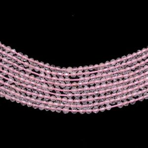 Shop Morganite Faceted Beads! AAA+ Morganite Gemstone 2mm-3mm Micro Faceted Rondelle Beads | Natural Pink Morganite Semi Precious Gemstone Faceted Beads | 13inch Strand | Natural genuine faceted Morganite beads for beading and jewelry making.  #jewelry #beads #beadedjewelry #diyjewelry #jewelrymaking #beadstore #beading #affiliate #ad