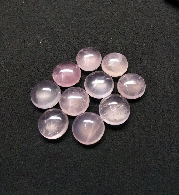 Aaa Quality Natural Round Rose Quartz Cabochon Calibrated Size Loose Gemstone 2,3,4,5,6,7,8,9,10,11,12,13,14,15,16,17,18,19,20,25,30,40 Mm