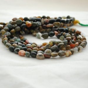 Shop Agate Chip & Nugget Beads! High Quality Grade A Natural Indian Agate Semi-Precious Gemstone Tumbled Stone Nugget Pebble Beads – 5mm – 8mm – 15" strand | Natural genuine chip Agate beads for beading and jewelry making.  #jewelry #beads #beadedjewelry #diyjewelry #jewelrymaking #beadstore #beading #affiliate #ad