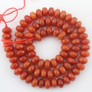 Shop Agate Faceted Beads! 5x8mm Agate Beads ,Nautral Stone Rondelle Beads,Faceted Red Agate Beads,Jewelry Making Beads,Wholesale Beads -80Pieces- 15" in length–EBT90 | Natural genuine faceted Agate beads for beading and jewelry making.  #jewelry #beads #beadedjewelry #diyjewelry #jewelrymaking #beadstore #beading #affiliate #ad