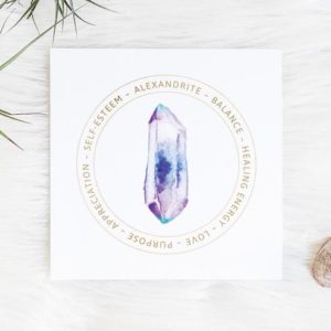 Shop Printable Crystal Cards, Pages, & Posters! Alexandrite Crystal Card – Gemstone Meaning Card – Jewelry Card – Printable Display Card – Necklace & Bracelet Card –  Gift Box Tag | Shop jewelry making and beading supplies, tools & findings for DIY jewelry making and crafts. #jewelrymaking #diyjewelry #jewelrycrafts #jewelrysupplies #beading #affiliate #ad