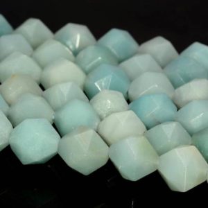 Shop Amazonite Faceted Beads! 8MM Amazonite Smooth Beads Star Cut Faceted Grade AAA Genuine Natural Gemstone Loose Beads 7.5" BULK LOT 1,3,5,10 and 50 (80005247 H-M22) | Natural genuine faceted Amazonite beads for beading and jewelry making.  #jewelry #beads #beadedjewelry #diyjewelry #jewelrymaking #beadstore #beading #affiliate #ad