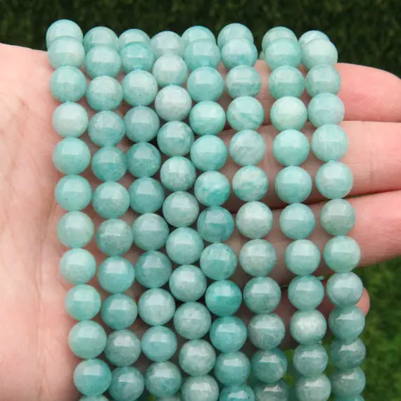 Natural Amazonite Round Beads,polish Amazonite Round Beads,6mm 8mm 10mm Round Beads,amazonite Gemstone Beads,loose Strand Wholesale Beads,