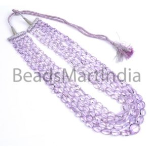 Shop Amethyst Chip & Nugget Beads! Natural Pink Amethyst Plain Nugget Necklace, 9-15 MM Amethyst Plain Beads, Pink Amethyst Necklace, Pink Amethyst Nugget Shape Necklace | Natural genuine chip Amethyst beads for beading and jewelry making.  #jewelry #beads #beadedjewelry #diyjewelry #jewelrymaking #beadstore #beading #affiliate #ad