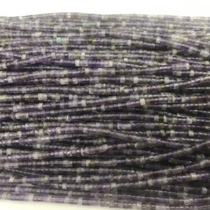 Shop Amethyst Bead Shapes! Natural Dog Tooth Amethyst 2x3mm Heishi Genuine Purple White Quartz Loose Beads 15 inch Jewelry Supply Bracelet Necklace Material Wholesale | Natural genuine other-shape Amethyst beads for beading and jewelry making.  #jewelry #beads #beadedjewelry #diyjewelry #jewelrymaking #beadstore #beading #affiliate #ad