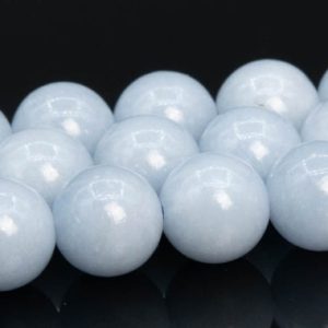Shop Round Gemstone Beads! Angelite Beads Grade AAA Genuine Natural Gemstone Round Loose Beads 6MM 8MM 9-10MM Bulk Lot Options | Natural genuine round Gemstone beads for beading and jewelry making.  #jewelry #beads #beadedjewelry #diyjewelry #jewelrymaking #beadstore #beading #affiliate #ad
