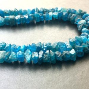 6-10mm Neon Apatite Rough Chips, Natural Raw Apatite Beads, Neon Apatite Rough 14 Inch (1strand To 5strand Options) – PUSDG21 | Natural genuine chip Gemstone beads for beading and jewelry making.  #jewelry #beads #beadedjewelry #diyjewelry #jewelrymaking #beadstore #beading #affiliate #ad
