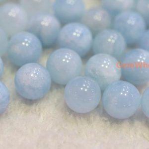 Shop Aquamarine Round Beads! 6PCS 8mm A Natural Aquamarine round undrilled beads, High quality light blue color single DIY jewelry beads, milky light blue gemstone HGS | Natural genuine round Aquamarine beads for beading and jewelry making.  #jewelry #beads #beadedjewelry #diyjewelry #jewelrymaking #beadstore #beading #affiliate #ad