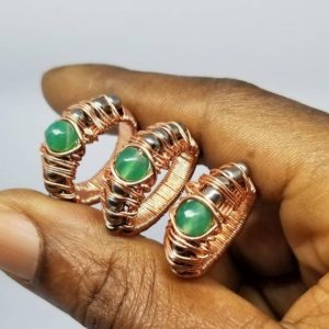 Shop Aventurine Rings! Aventurine Pylon series ring aventurine ring aventurine copper ring green copper ring aventurine statement ring aventurine solitaire ring | Natural genuine Aventurine rings, simple unique handcrafted gemstone rings. #rings #jewelry #shopping #gift #handmade #fashion #style #affiliate #ad