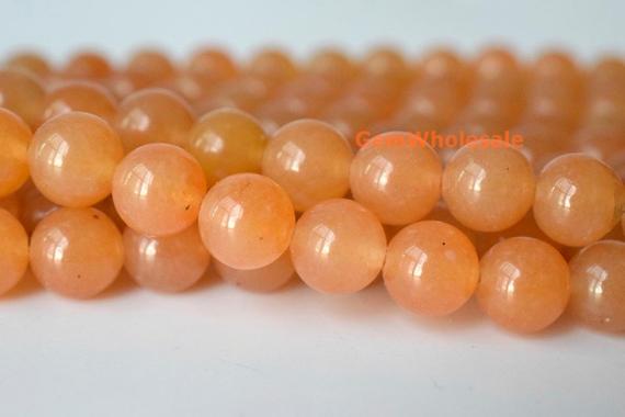 15.25“ Natural Red Aventurine 8mm/10mm Round Beads, Red Orange Gemstone, Semi-precious Stone, Natural Orange Color Beads