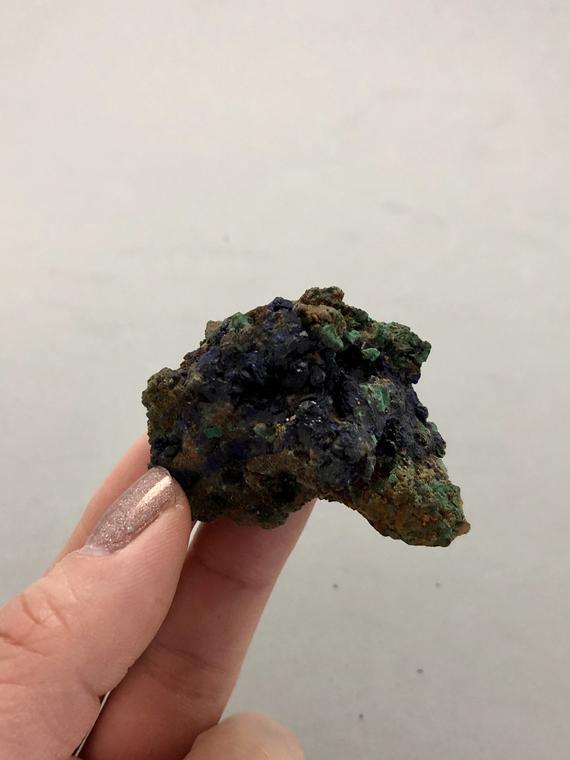 Azurite Malachite Specimen Crystal Cluster For Crystal Collection, Positive Transformation, Empath Protection Crystal, Gaia Connection Stone