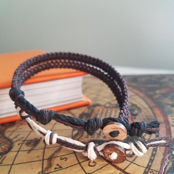 Bestie Bracelets, Anniversary, Hemp Bracelet Set, Couples, Bracelets, Anklets, Hemp Anklets, Hemp Bracelets, Hemp Jewelry, Wedding, Hippie