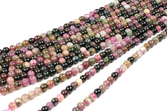 Tourmaline Beads,natural Beads,gemstone Beads,round Stone Beads,black Tourmaline Beads,tourmaline Beads 4mm - 16" Full Strand