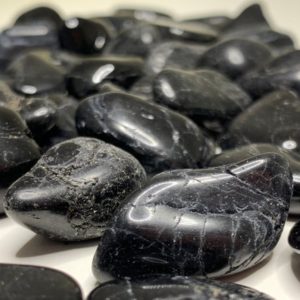 Shop Black Tourmaline Stones & Crystals! Black Tourmaline Tumbled Stones | Natural genuine stones & crystals in various shapes & sizes. Buy raw cut, tumbled, or polished gemstones for making jewelry or crystal healing energy vibration raising reiki stones. #crystals #gemstones #crystalhealing #crystalsandgemstones #energyhealing #affiliate #ad
