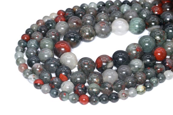 Blood Stone Beads Grade Aaa Genuine Natural Gemstone Round Loose Beads 4mm 6mm 8mm 10mm 12mm Bulk Lot Options
