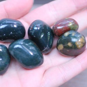 Shop Tumbled Bloodstone Crystals & Pocket Stones! Bloodstone 0.75 inch + Tumbled Stone T193 | Natural genuine stones & crystals in various shapes & sizes. Buy raw cut, tumbled, or polished gemstones for making jewelry or crystal healing energy vibration raising reiki stones. #crystals #gemstones #crystalhealing #crystalsandgemstones #energyhealing #affiliate #ad