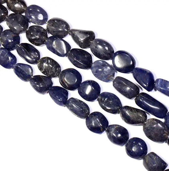 Blue Aventurine Smooth Nuggets,semi Precious Tumble Gemstone,blue Natural Stone Beads,14 Inches,size 8-18mm,jewelry Supplies.