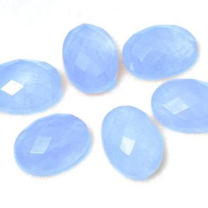 Shop Blue Chalcedony Cabochons! CLEARANCE SALE – Blue Chalcedony Faceted Cabochon,Oval cabochons,semiprecious stone,jewelry making,blue cabochon – AA Quality | Natural genuine stones & crystals in various shapes & sizes. Buy raw cut, tumbled, or polished gemstones for making jewelry or crystal healing energy vibration raising reiki stones. #crystals #gemstones #crystalhealing #crystalsandgemstones #energyhealing #affiliate #ad