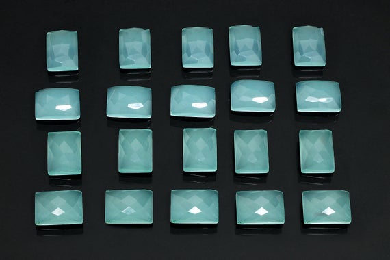 Natural Aqua Chalcedony,rectangle Cabochon,rectangular Gemstone,gemstone Cabochons,aqua Cabochons,blue Chalcedony,aa Quality