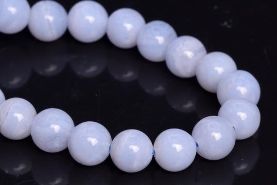 7mm Blue Lace Agate Beads Brazil Grade A Genuine Natural Gemstone Half Strand Round Loose Beads 7.5" Bulk Lot Options (109228h-2912)