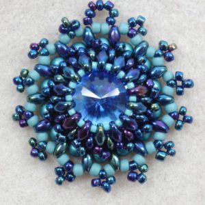 Shop Jewelry Making Tutorials! BLUE LAGOON PENDANT tutorial, beading tutorial, blue pendant pattern, persephone design, pdf tutorial download, instant tutorial download | Shop jewelry making and beading supplies, tools & findings for DIY jewelry making and crafts. #jewelrymaking #diyjewelry #jewelrycrafts #jewelrysupplies #beading #affiliate #ad