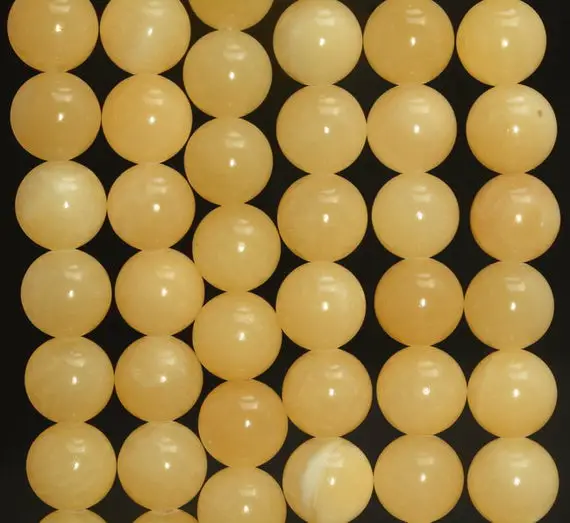 4mm Natural Rare Honey Calcite Gemstone Grade A Yellow Orange Smooth Round Loose Beads 15 Inch Full Strand (80007030-a235)