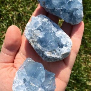 Raw Celestite Cluster (0.5" – 4.5") blue celestite geode – celestite cluster – healing crystals – Celestite cluster – raw celestite crystal | Natural genuine stones & crystals in various shapes & sizes. Buy raw cut, tumbled, or polished gemstones for making jewelry or crystal healing energy vibration raising reiki stones. #crystals #gemstones #crystalhealing #crystalsandgemstones #energyhealing #affiliate #ad