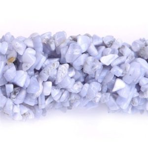 Chalcedony Gemstones Beads Real Gemstone Beads Bead Chips Gravel Beads 6mm Beads 8mm Beads BULK Beads Wholesale Beads 32" | Natural genuine chip Blue Chalcedony beads for beading and jewelry making.  #jewelry #beads #beadedjewelry #diyjewelry #jewelrymaking #beadstore #beading #affiliate #ad