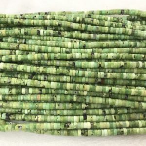 Natural Chrysoprase 4mm – 8mm Heishi Genuine Green Gemstone Loose Beads 15 inch Jewelry Supply Bracelet Necklace Material Support Wholesale | Natural genuine other-shape Gemstone beads for beading and jewelry making.  #jewelry #beads #beadedjewelry #diyjewelry #jewelrymaking #beadstore #beading #affiliate #ad