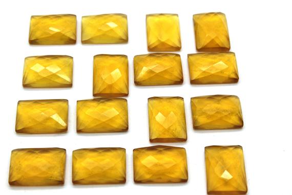 Rectangle Gemstones,citrine Gemstone,gemstone Cabochons,faceted Cabochons,faceted Gems,loose Stones,semiprecious - Aa Quality - 1 Pc