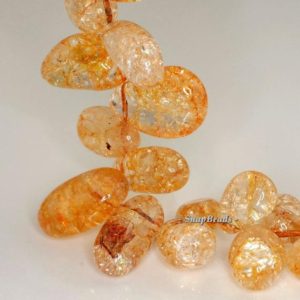 Shop Citrine Chip & Nugget Beads! 27×12-14x11mm Citrine Quartz Gemstone Pebble Nugget Loose Beads 7 inch Half Strand (90144124-B16-527) | Natural genuine chip Citrine beads for beading and jewelry making.  #jewelry #beads #beadedjewelry #diyjewelry #jewelrymaking #beadstore #beading #affiliate #ad