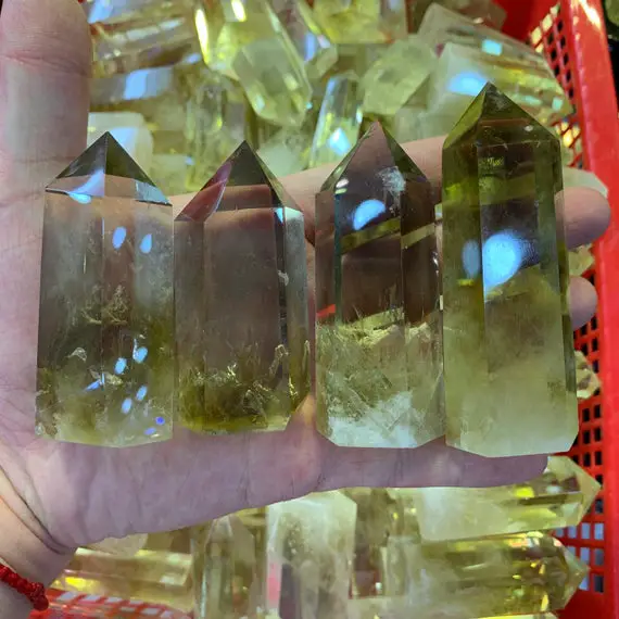 Clear Natural Citrine Quartz Point Tower.large Citrine Crystal Quartz Point.citrine Crystal Quartz Tower.crystal Wands.decor Crystal Tower.