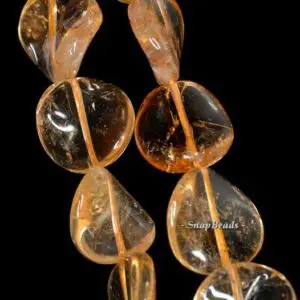 Shop Citrine Round Beads! 16x15mm Citrine Quartz Gemstone Twist Round Loose Beads 7.5 inch Half Strand (90144220-B17-529) | Natural genuine round Citrine beads for beading and jewelry making.  #jewelry #beads #beadedjewelry #diyjewelry #jewelrymaking #beadstore #beading #affiliate #ad