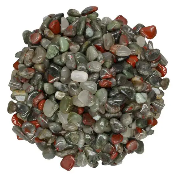 Digging Dolls: 18 Lbs Tumbled Bloodstone (sephtonite) Stones From Africa - 0.40" To 0.60" Avg. -beautiful Polished Rocks! (size #4)