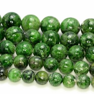 Genuine Natural Chrome Diopside Gemstone Grade A Green 7mm 8mm 9mm 10mm 11mm 12mm 13mm 14mm Round Loose Beads Half Strand (A213) | Natural genuine beads Diopside beads for beading and jewelry making.  #jewelry #beads #beadedjewelry #diyjewelry #jewelrymaking #beadstore #beading #affiliate #ad