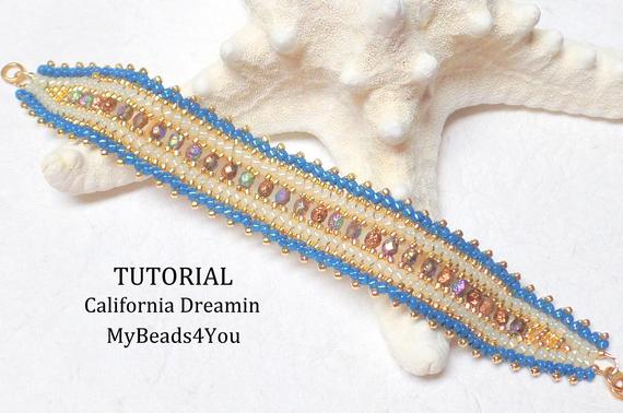Herringbone Stitch Tutorial, Diy Bracelet Beading Pattern, Step By Step Jewelry Making Pattern, Bead Instructions, Pdf Beading Pattern